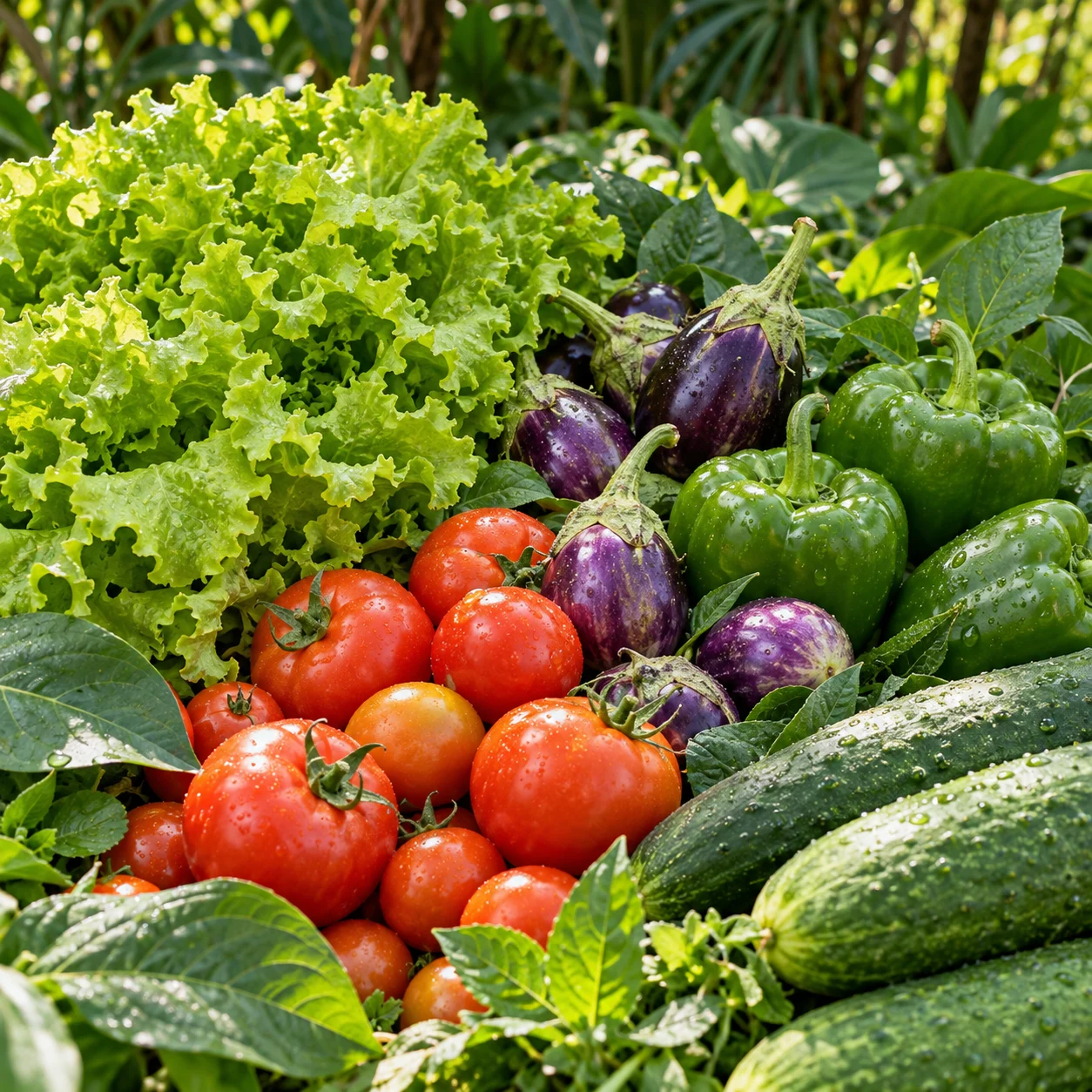 Illustration d’une sélection de légumes frais